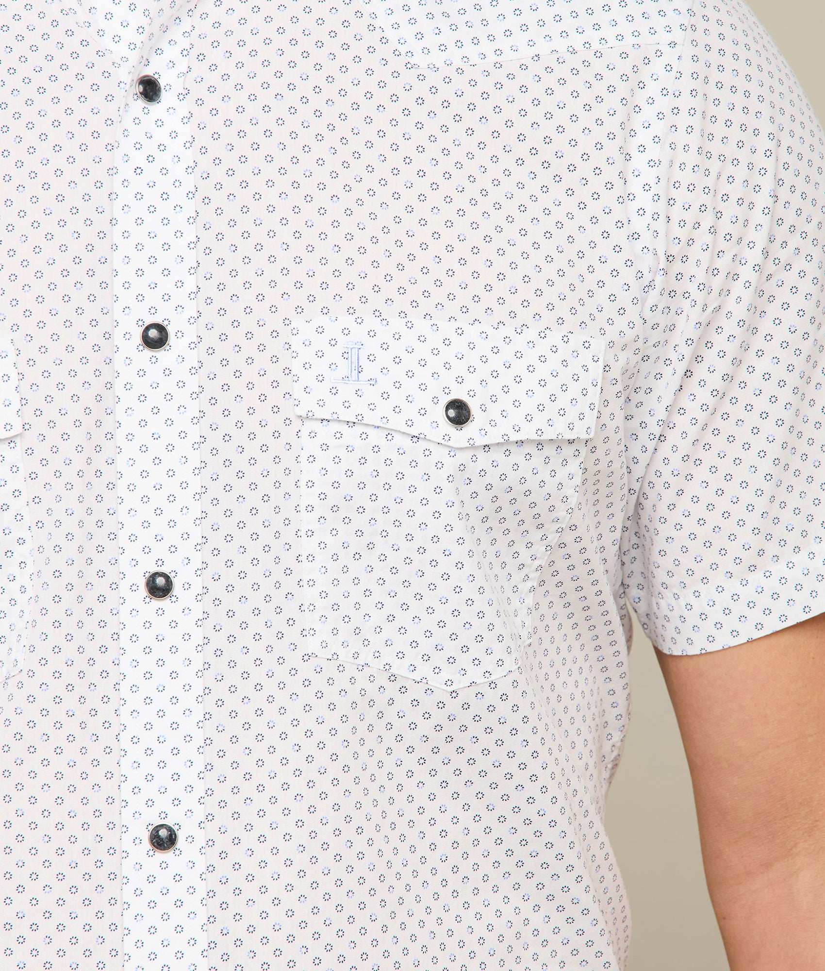 Austin Blue and Navy Circle Print T-Shirt - Stylish Casual Wear for Men | Perfect for Everyday Outfits, Street Fashion and Weekend Outings
