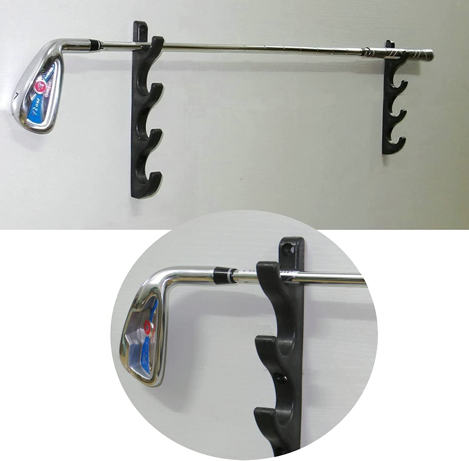 Premium Golf Club Wall Mount Rack - Holds Up to 4 Golf Clubs - Space Saving Golf Club Organizer & Display Stand - Perfect for Home, Office or Golf Club Storage - No Golf Clubs Included