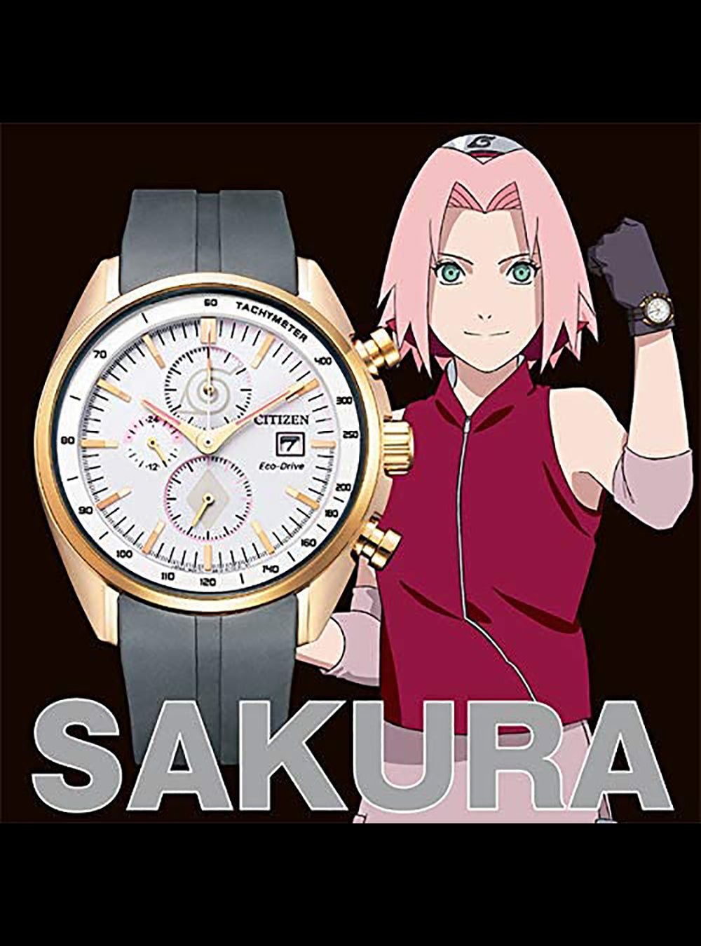 **CITIZEN Eco-Drive Limited Edition Watch - NARUTO Collaboration Sakura Haruno Model CA0593-17A | JDM Anime Collector's Item for Fans & Fashion Enthusiasts**    *(Use Case: Perfect for anime collectors, Naruto fans, and stylish everyday wear with Japanese craftsmanship.)*