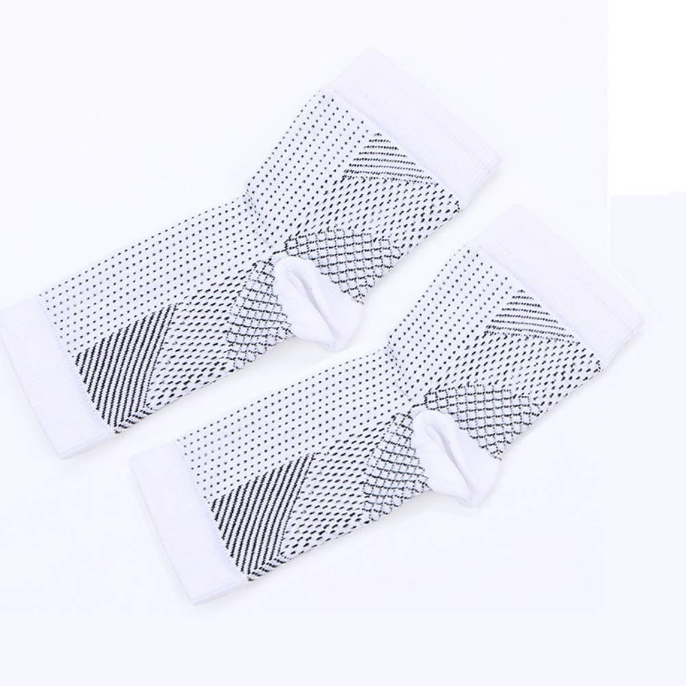 Sawpy Ankle Compression Sleeve - Open Toe Support Socks for Swelling Relief, Plantar Fasciitis, Sprains & Neuropathy - Breathable Nano Brace for Men & Women - Ideal for Running, Hiking & Post-Surgery Recovery