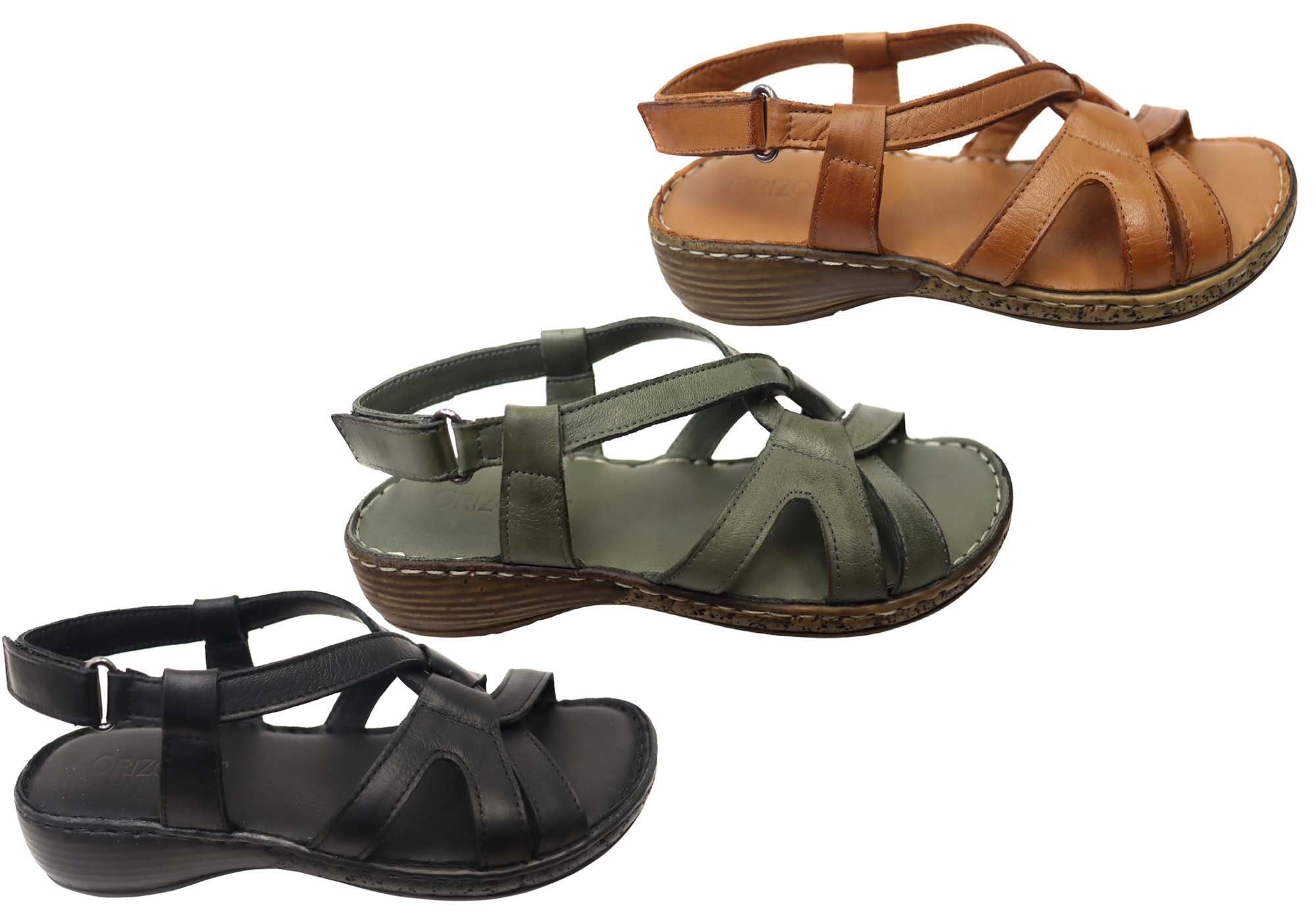 Orizonte Glory Women's Comfortable European Leather Sandals - Stylish & Breathable Summer Walking Shoes for Beach, Travel & Casual Outings