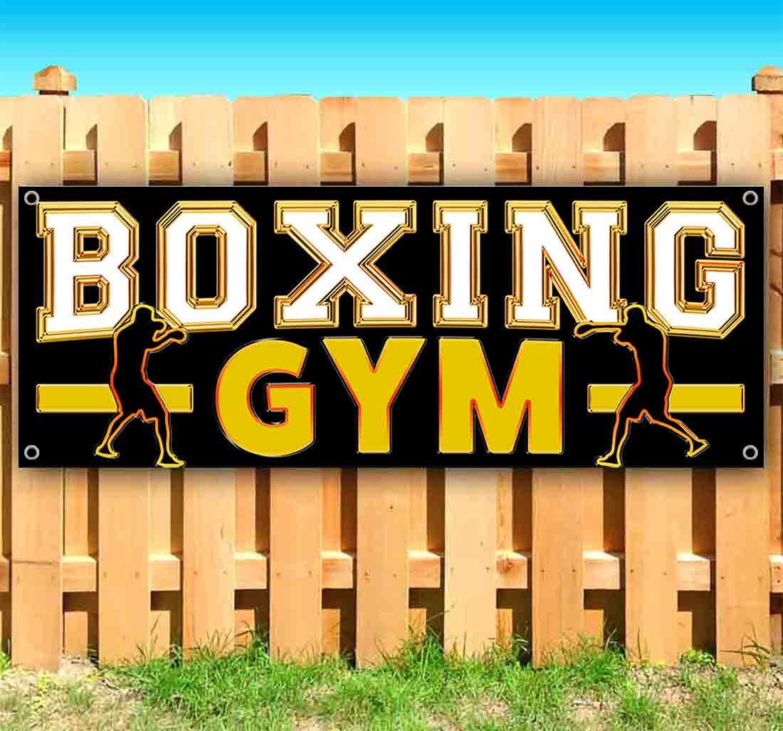 13 oz Heavy-Duty Vinyl Boxing Gym Banner - Non-Fabric, Single-Sided with Metal Grommets | Perfect for Boxing Clubs, MMA Gyms & Fitness Centers