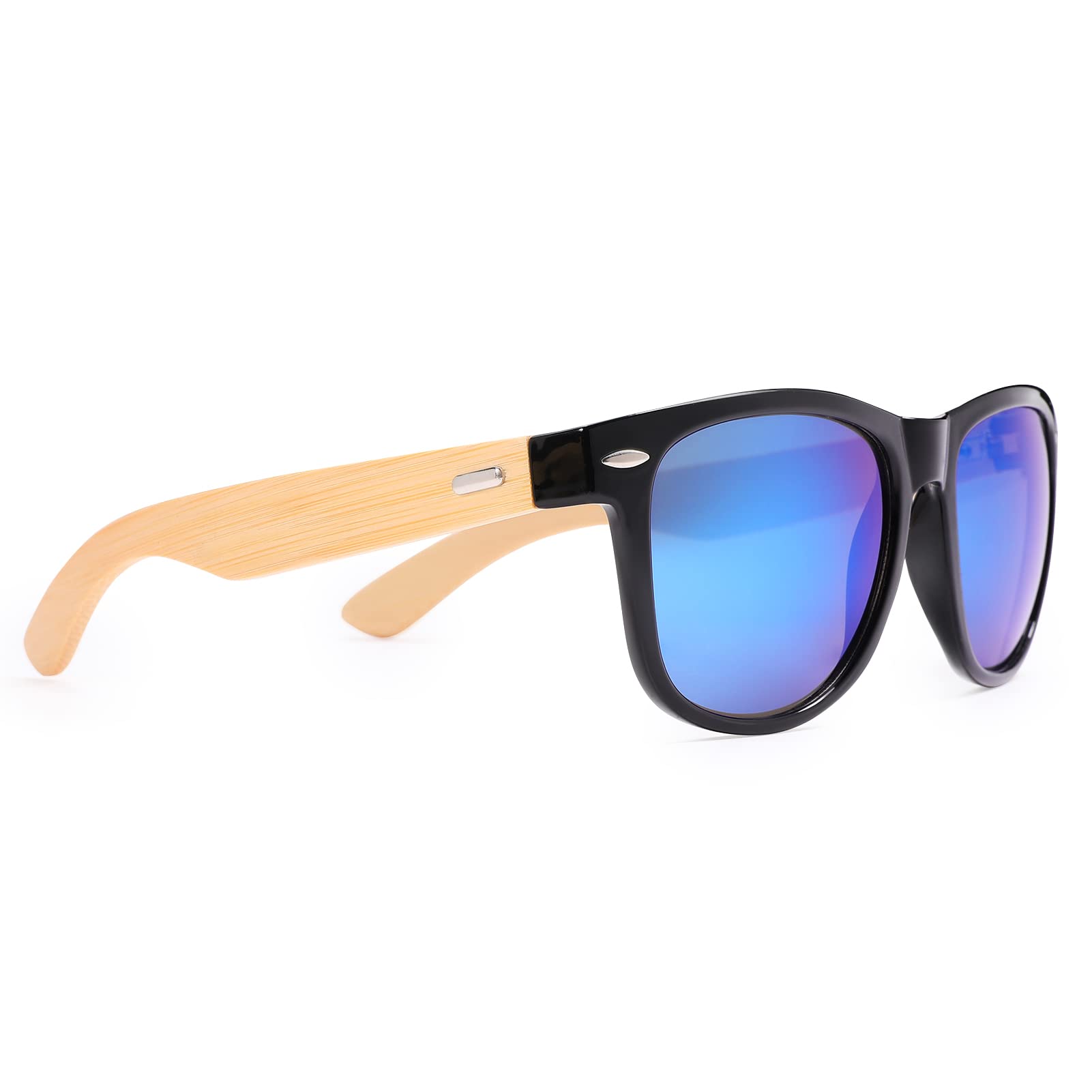 Stylish BOURYO Wooden Sunglasses for Men & Women - UV Protection, Lightweight & Eco-Friendly - Perfect for Outdoor Activities, Beach, Driving & Fashion Accessories