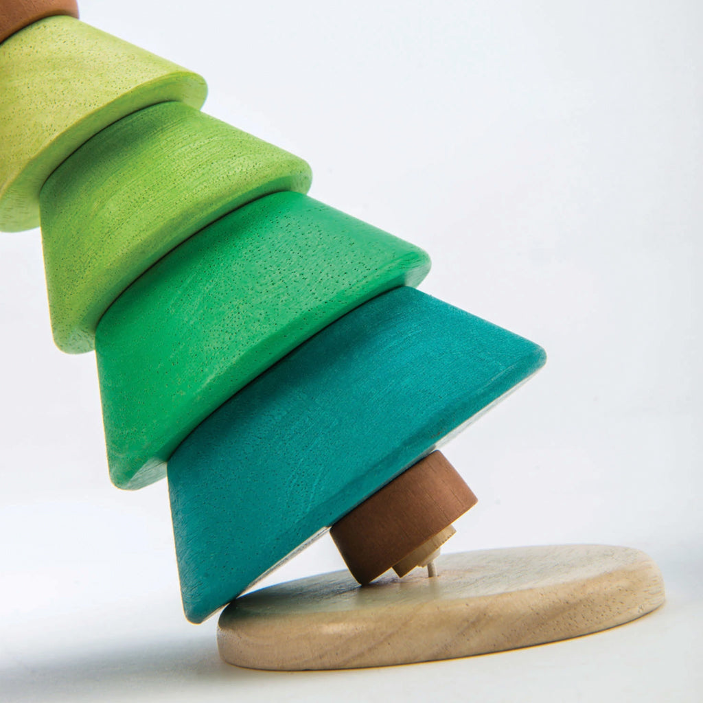 Stacking Fir Tree Toy - Wooden Educational Stacking Game for Kids, Montessori Learning Toys for Toddlers - Perfect for Early Childhood Development & Playroom Decor