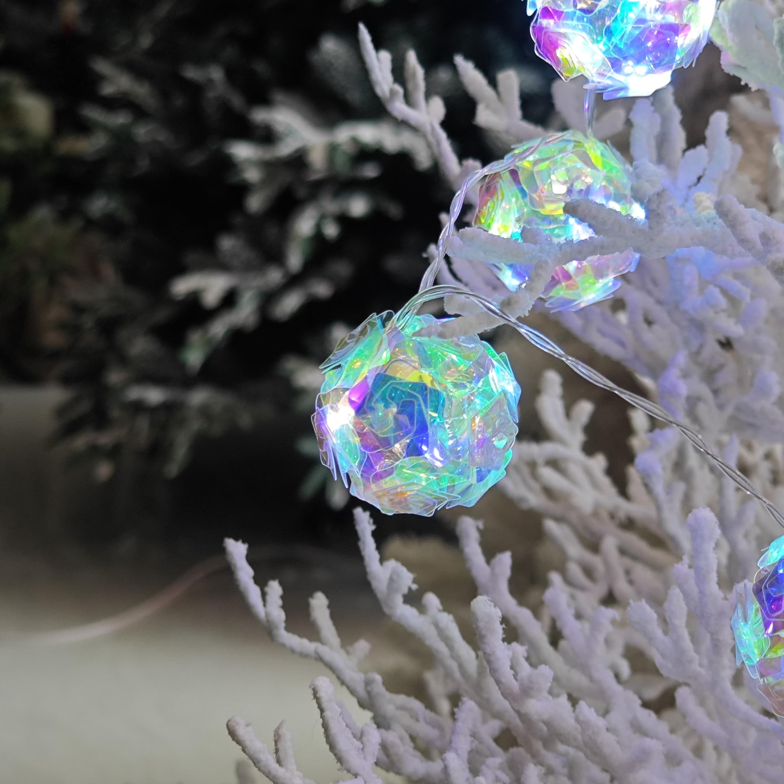 20 LED Battery Operated Fairy String Lights - 10ft White Globe Lights for Indoor & Outdoor Decor | Perfect for Bedroom, Patio, Christmas, Wedding & Party Decorations