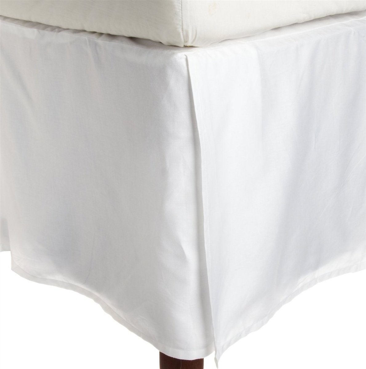 400 Thread Count 100% Egyptian Cotton Pleated Tailored Bed Skirt - Solid White, 12 Inch Drop, 1-Piece King Size | Perfect for Luxury Bedroom Decor & Hotel Style Bedding