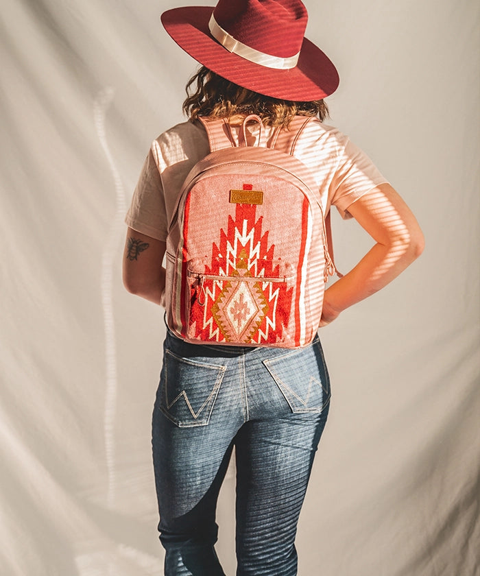 Wrangler Aztec Knitted Backpack - Stylish & Durable College Backpack for Women & Men - Perfect for School, Travel & Outdoor Adventures