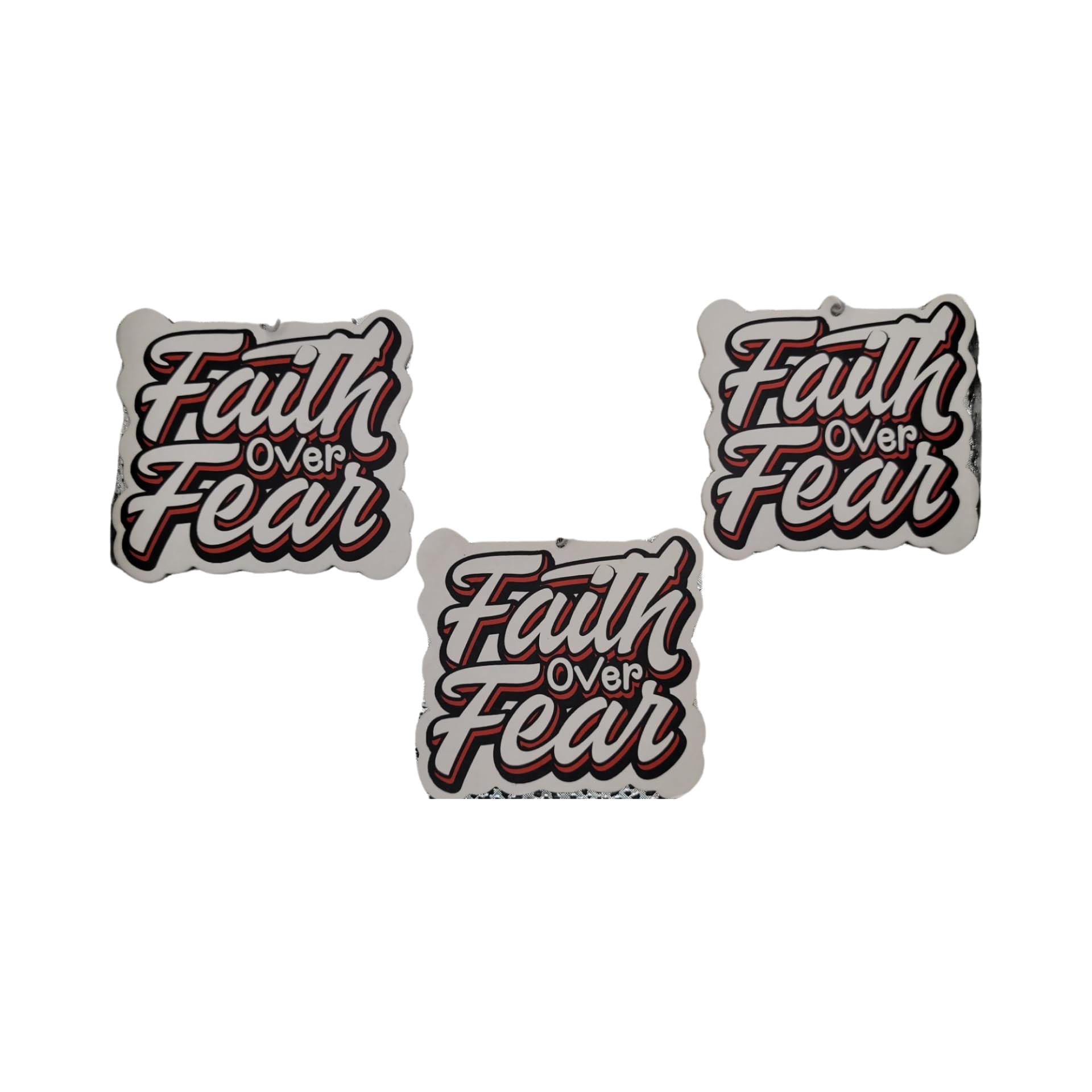 Faith Over Fear Car Air Freshener (3 Pack) - New Car Scent for Home & Vehicle - Perfect for Cars, Trucks, Offices & Gifts