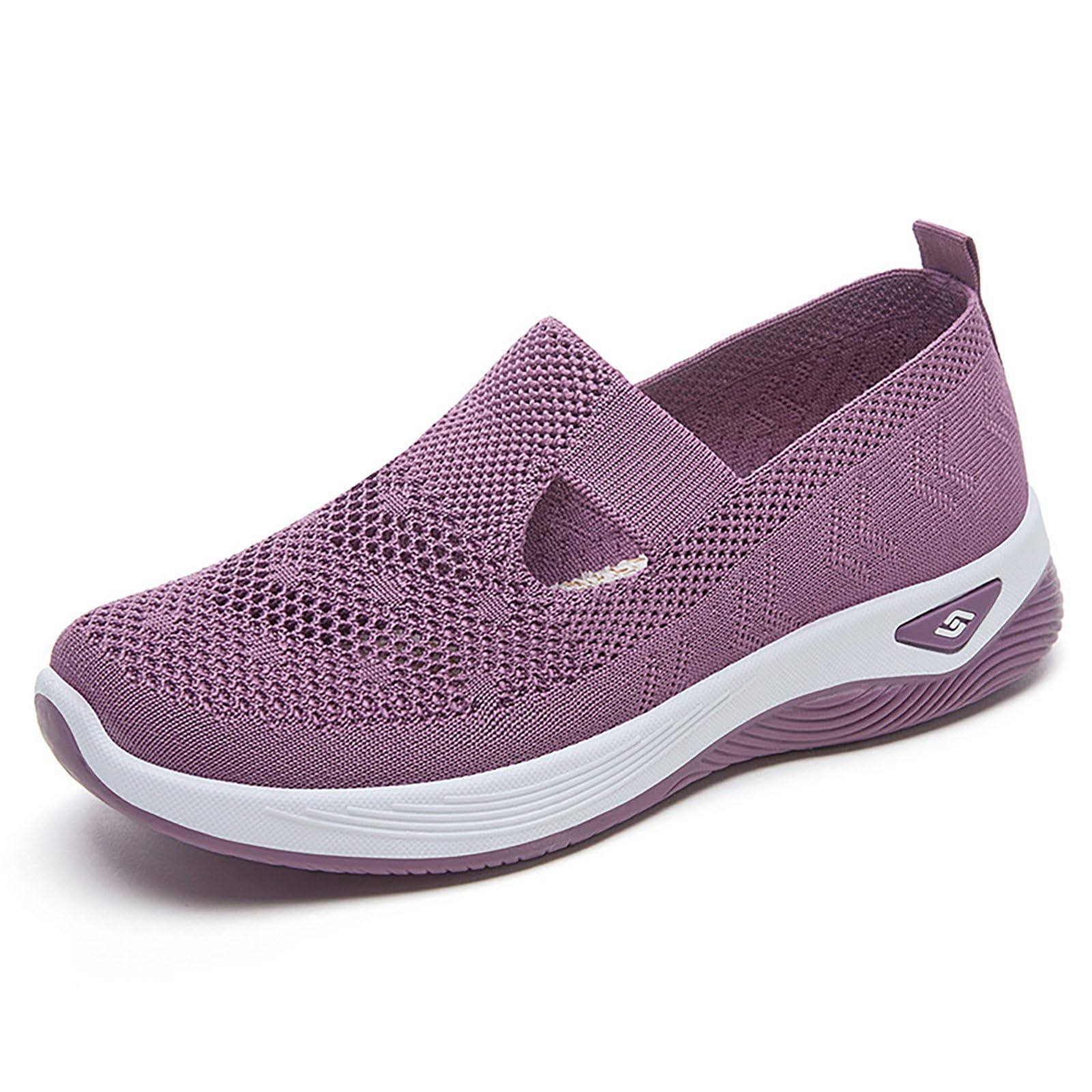 Women's & Men's Lightweight Woven Slip-On Sneakers - Orthopedic Running Shoes for Casual & Dress Wear - Black Tennis Shoes & Loafers for Walking, Work & Everyday Comfort