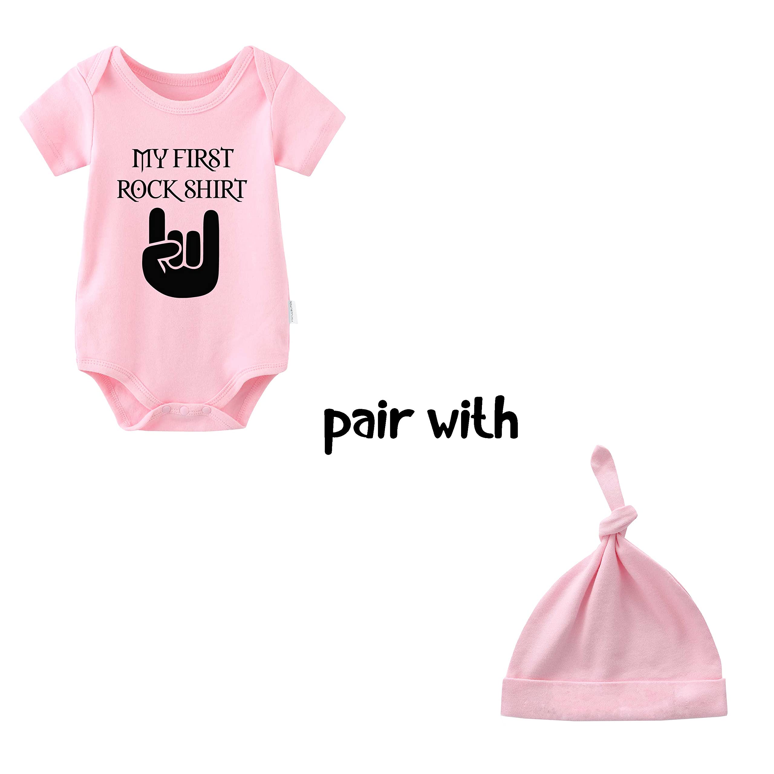 YSCULBUTOL Baby Twins Bodysuit - First Rock Shirt for Boys & Girls - Playtime & Photo Outfits