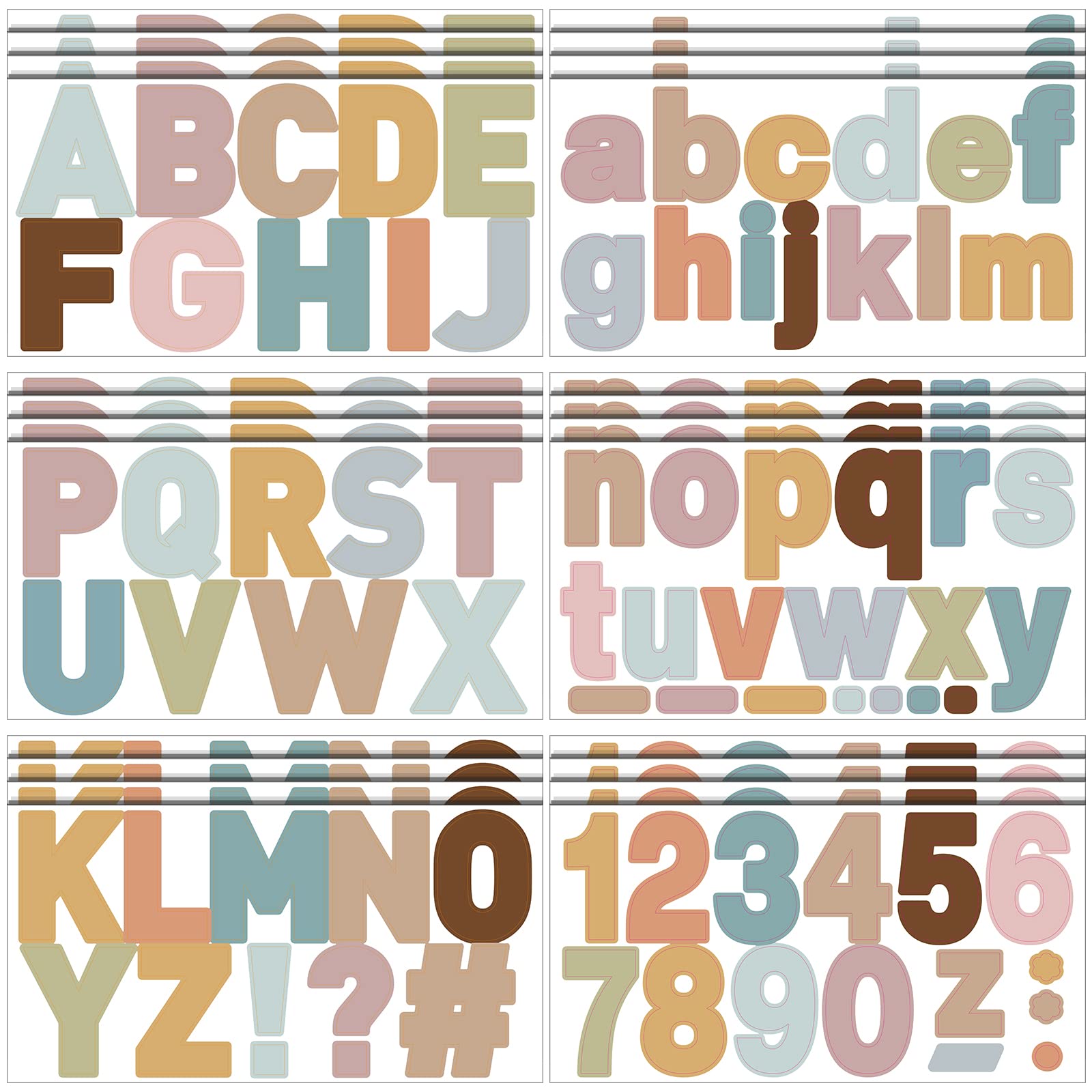 232 Pcs Large 2.5 Inch Self-Adhesive Alphabet Letter Stickers - 24 Sheets Vinyl Decals for Crafts, Mailbox, Bulletin Board, Classroom, Home, Window & Door Decor (Light Colors) - Perfect for DIY Projects, School Activities and Home Organization