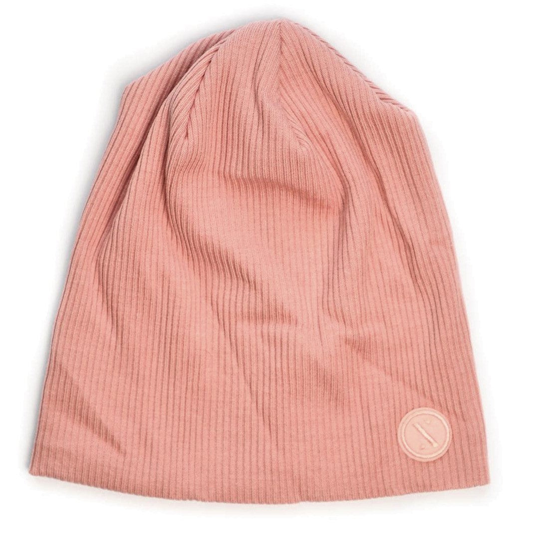 Nicsessories Pink Logo Sweater Beanie - Soft Knit Winter Hat for Women & Men - Cozy Unisex Beanie for Cold Weather, Outdoor Activities, and Casual Style