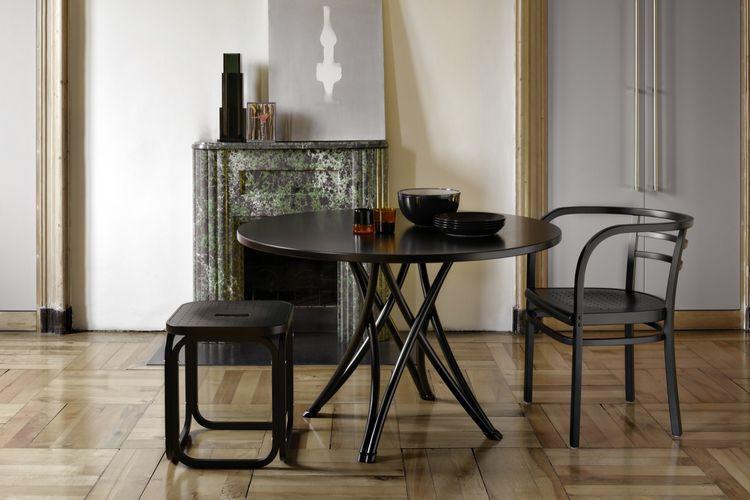GTV Thonet Rehbein Table - Mid-Century Modern Wooden Coffee Table for Living Room, Office & Lounge - Stylish & Functional Home Decor