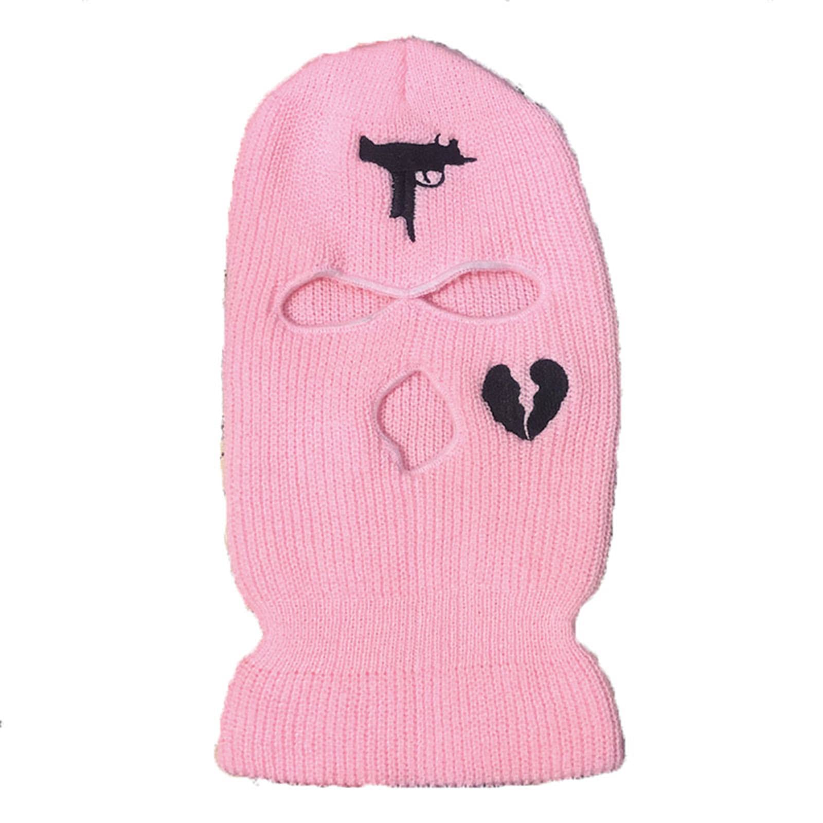 3 Hole Knit Balaclava - Gothic Ski Mask for Winter Warmth, Outdoor Sports & Cycling - Windproof Thermal Face Mask for Skiing, Snowboarding & Cold Weather Activities