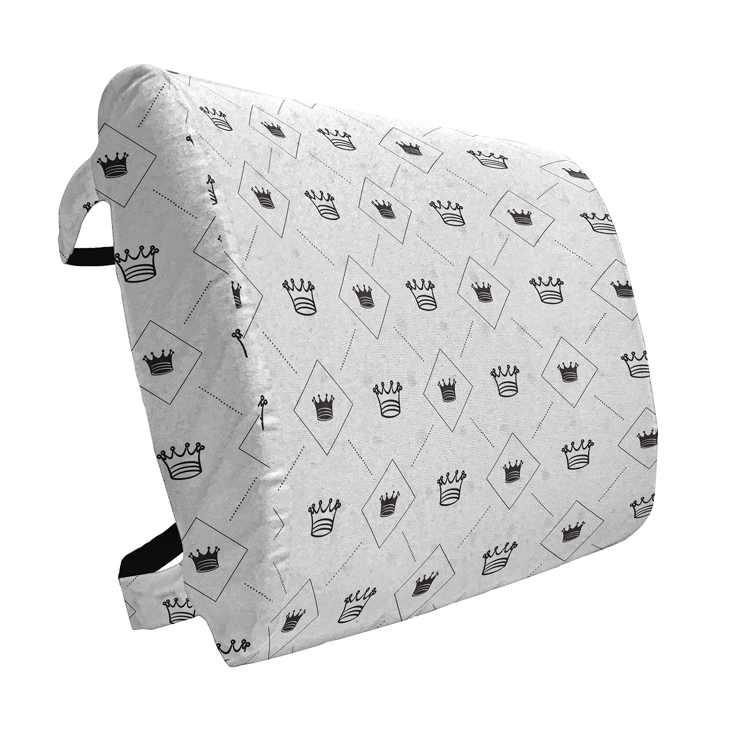 Ambesonne Abstract Lumbar Support Pillow - Modern Crown & Dot Design, High Density Foam for Office Chair & Car Seat (14
