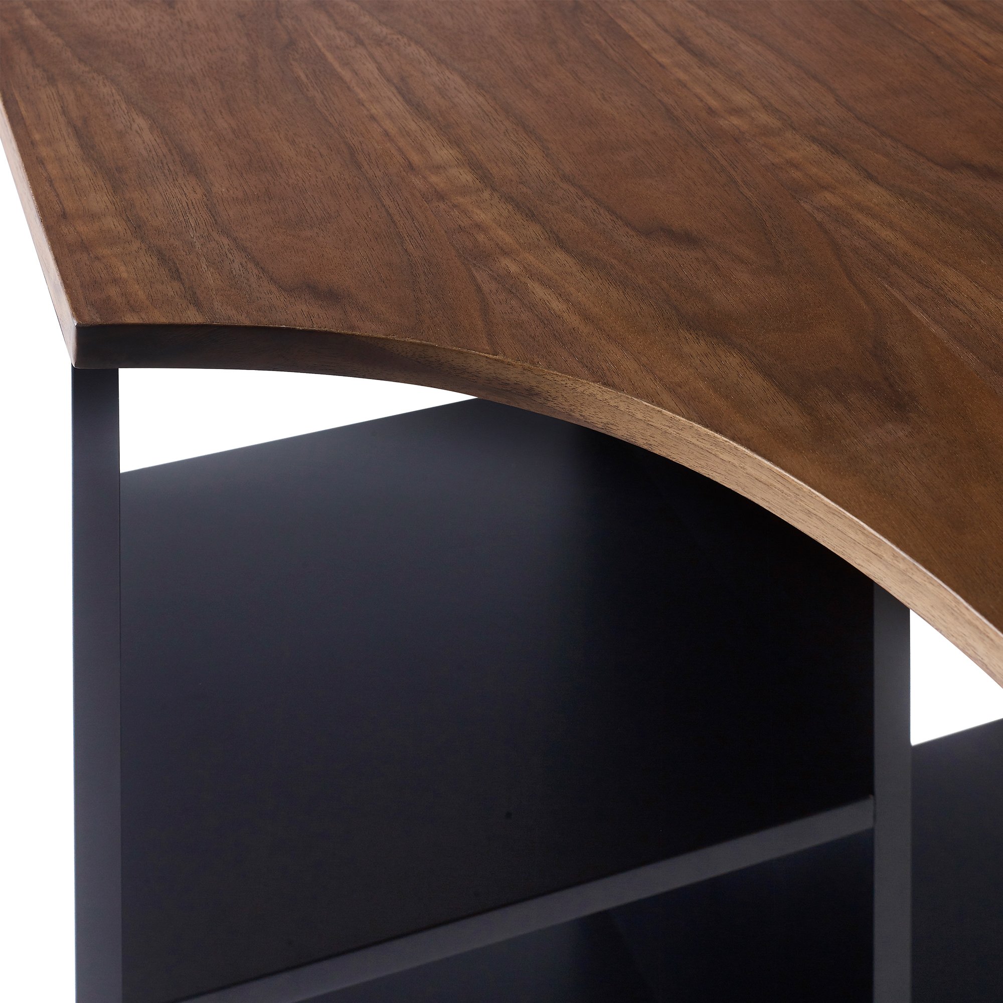 Premium Walnut & Black Office Desk - Modern Ergonomic Workstation for Home & Business Use - Perfect for Remote Work, Study, and Professional Workspaces