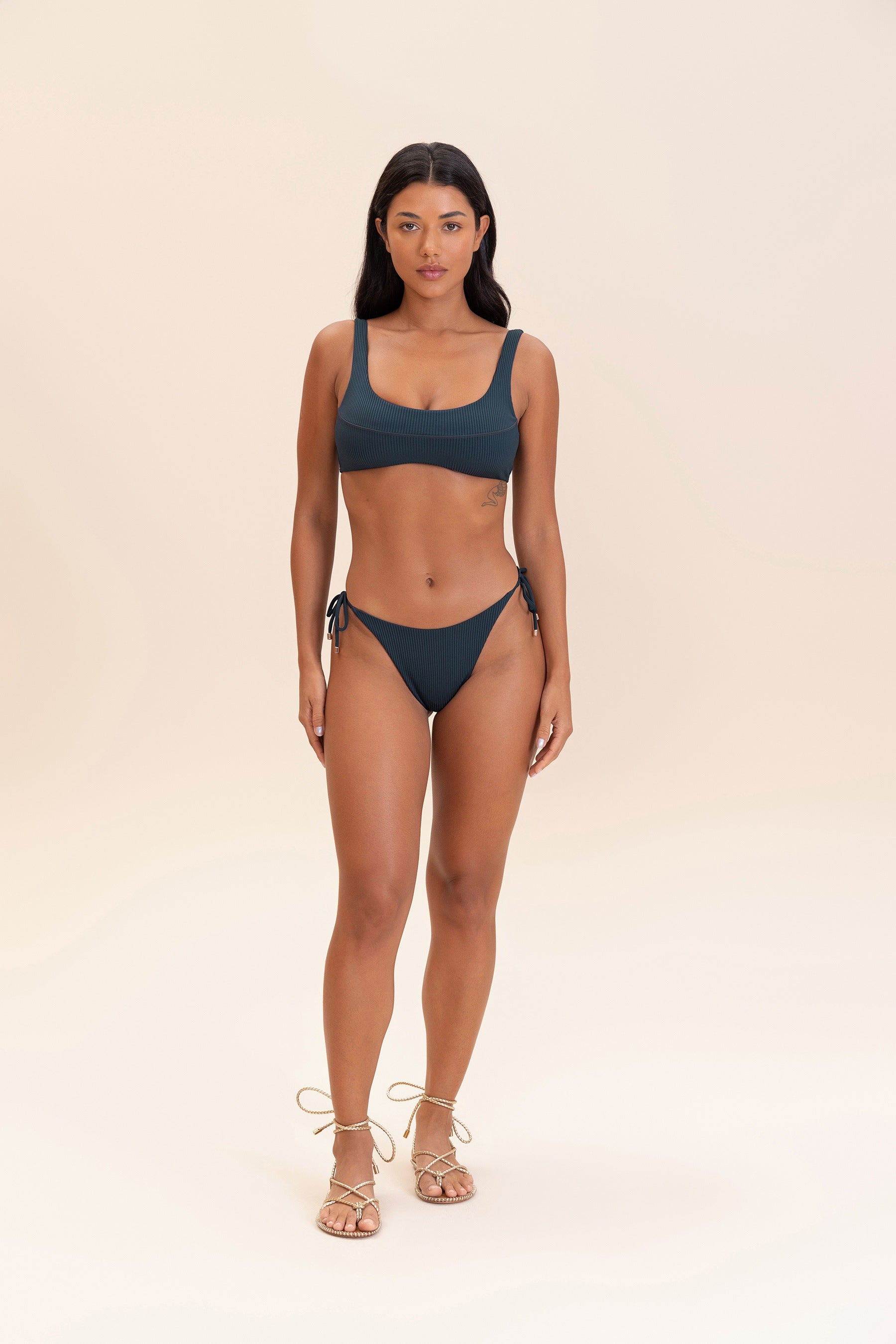 Gloss Neo Rib Curve Bikini Top for Women - Sexy Push Up Swimwear - Perfect for Beach, Pool Party & Summer Vacation