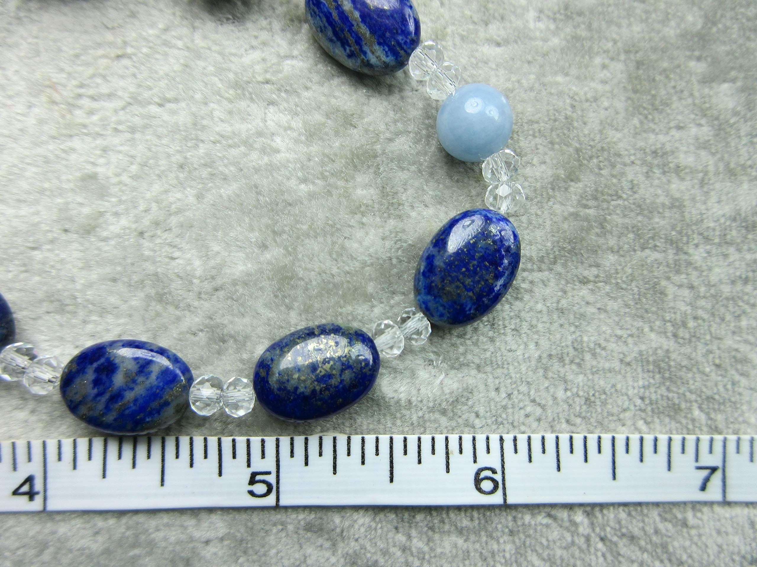 Genuine Pyrite Angelite Lapis Lazuli Healing Bracelet for Abundance & Protection - Spiritual Energy Chakra Balancing Jewelry for Meditation & Positive Vibes