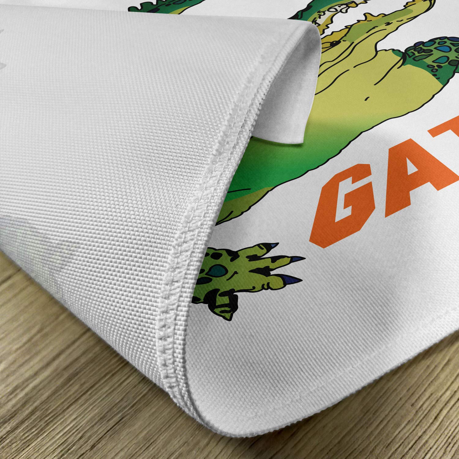 Ambesonne 4-Pack Reptile Place Mats - Grumpy Alligator with 