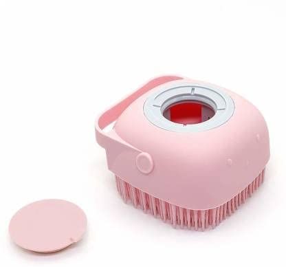 Piercell 2-Pack Silicone Body Back Scrubber & Shower Brush Set with Soap Dispenser - Exfoliating Bath Brush for Deep Cleansing, Massage & Skin Care - Perfect for Shower, Spa & Home Use (Multi-Colored)
