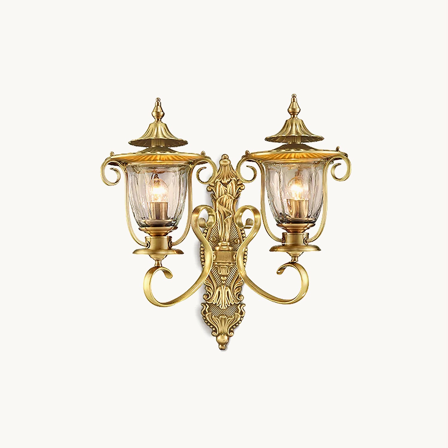 European Style Palace Brass Wall Lamp - Vintage Antique Sconce Lighting for Living Room, Bedroom, Hallway | Indoor & Outdoor Decorative Wall Light Fixture