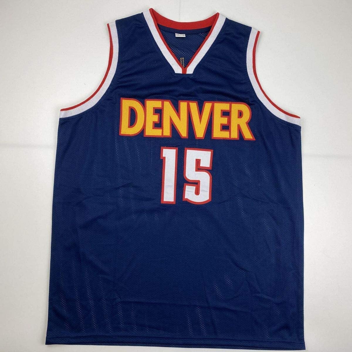 Authentic Autographed Nikola Jokic Denver Nuggets Dark Blue Basketball Jersey with JSA COA - Perfect for Collectors, Fans, and Sports Memorabilia Displays