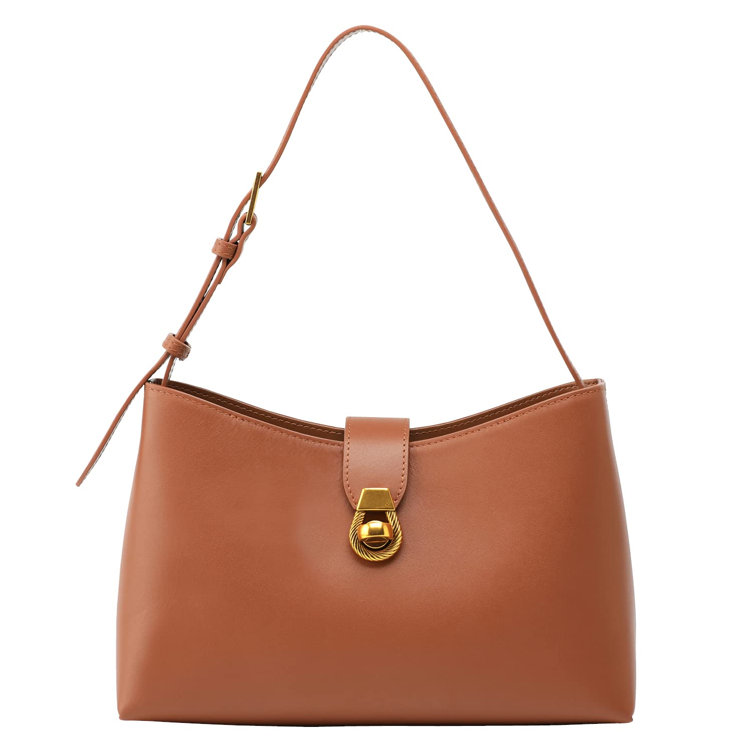 Stylish C.Paravano Women's Shoulder Bag - Glossy PU Leather Tote with Secure Zipper Closure | Hobo Handbag & Underarm Purse | Perfect for Work, Travel & Everyday Use