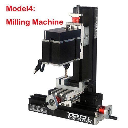 8-in-1 Mini Metal Wood Lathe with Wire Saw, Mill, Drill & Sander - 12000 RPM Handheld Power Tool (12V DC/5A/60W) for DIY Woodworking, Metal Crafting & Small Home Projects