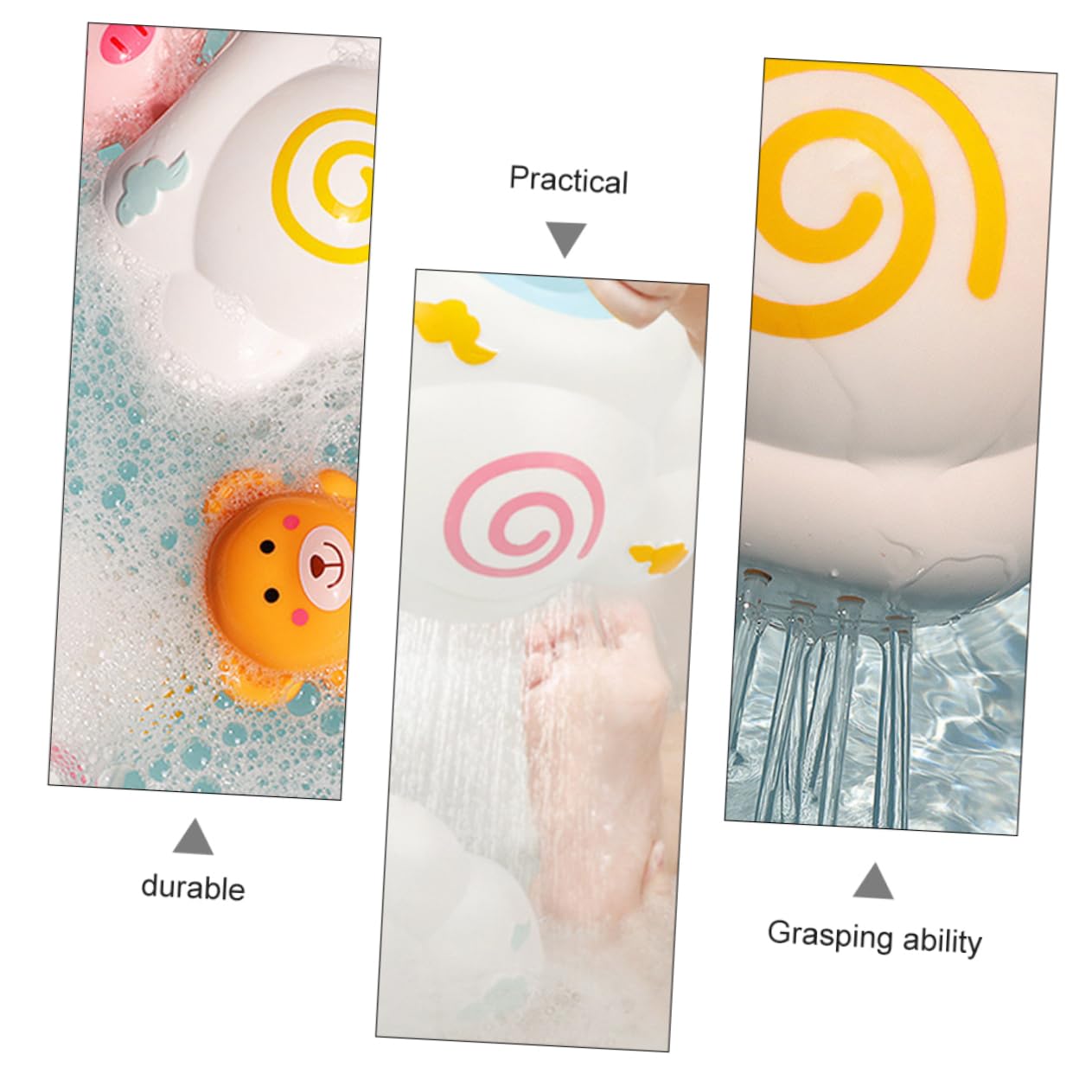 KONTONTY 1PC White ABS Water Fountain Toy - Fun Bath & Beach Toys for Kids, Perfect Summer Outdoor Play for Pool, Backyard & Sandbox Activities