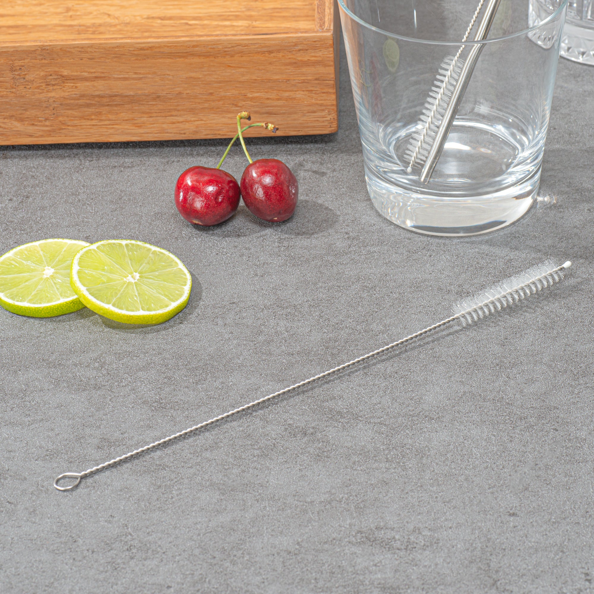 Premium Stainless Steel Straw Cleaning Brush - 2 Pack, 9.5