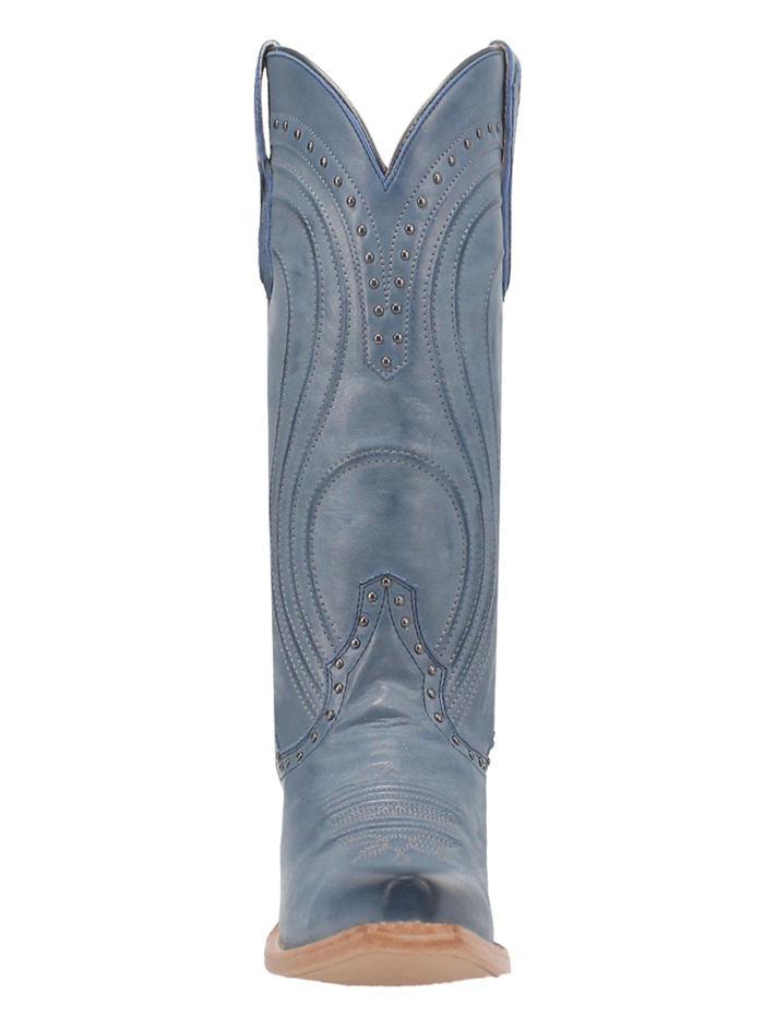 Dan Post DP4277 Women's Donnah Leather Boots in Blue - Stylish & Comfortable Cowboy Boots for Western Fashion, Riding & Outdoor Activities