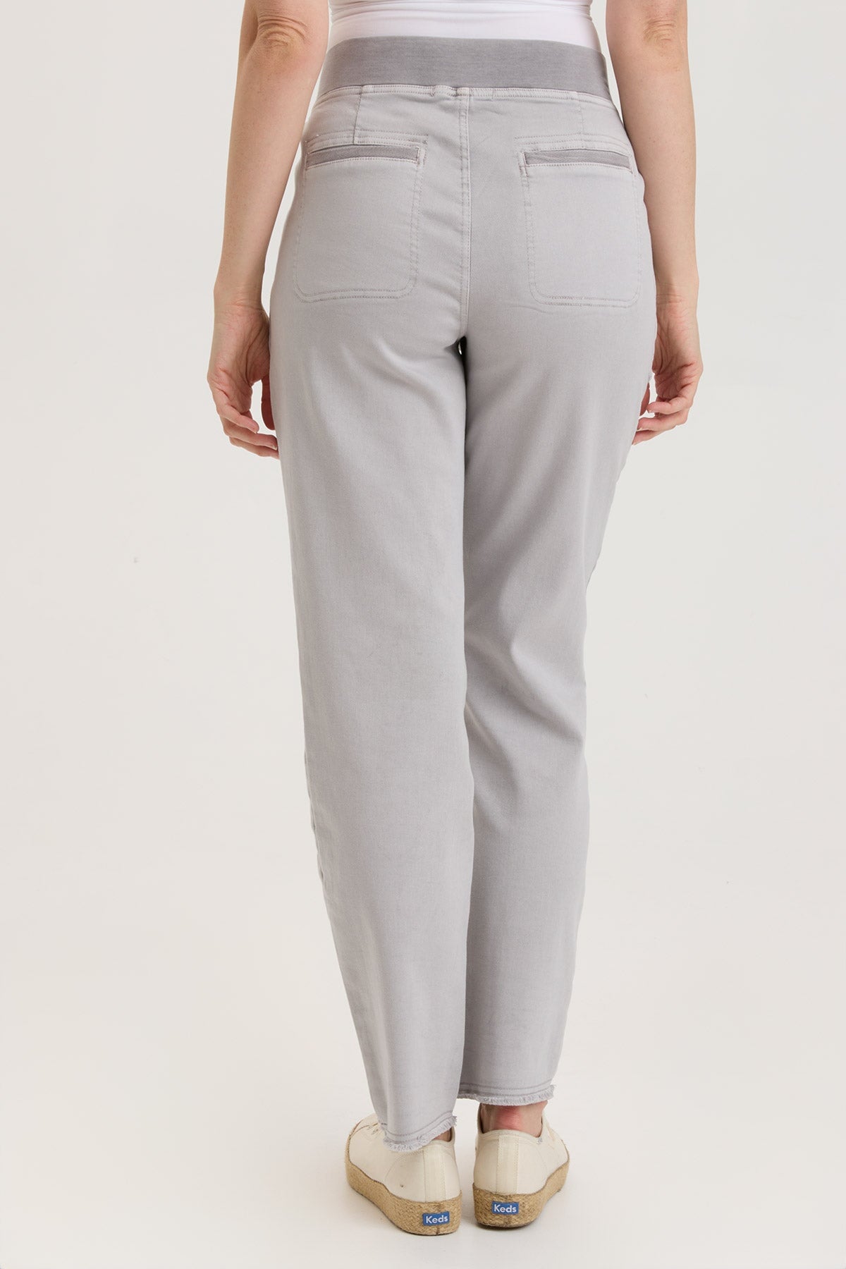 Oreun Slim Pants for Women - Soft Pebble Pigment Stretch Trousers | Comfortable & Stylish for Work, Travel & Casual Wear