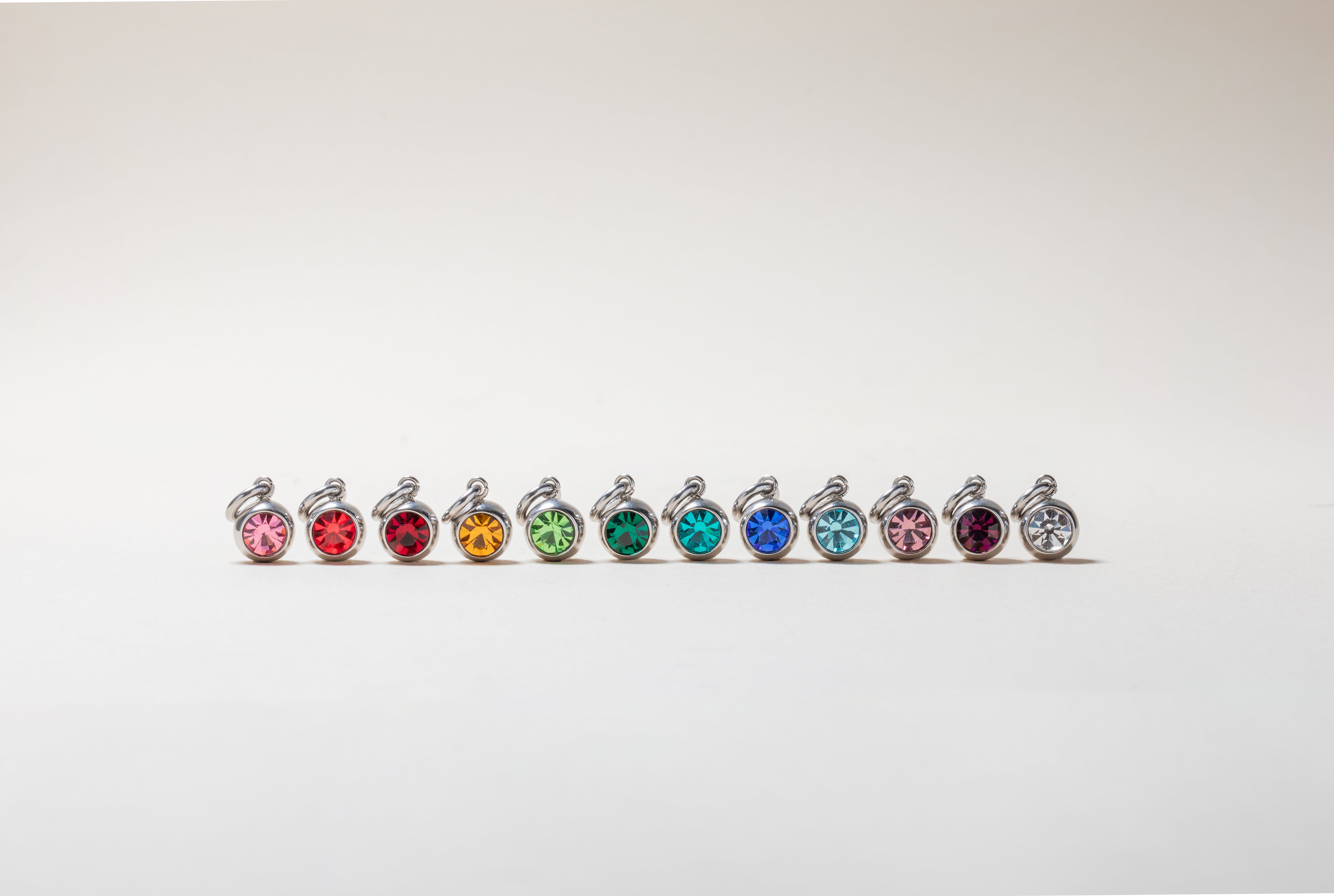 April Birthstone Charm - Sterling Silver Interchangeable Pendant for Necklace or Bracelet - Perfect Gift for April Birthdays, Anniversaries & Special Occasions