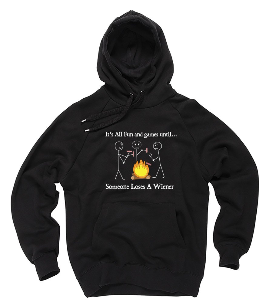 Funny BBQ Hoodie - It's All Fun and Games Until Someone Loses A Wiener Sweatshirt | Perfect for Grilling Parties & Outdoor Cookouts