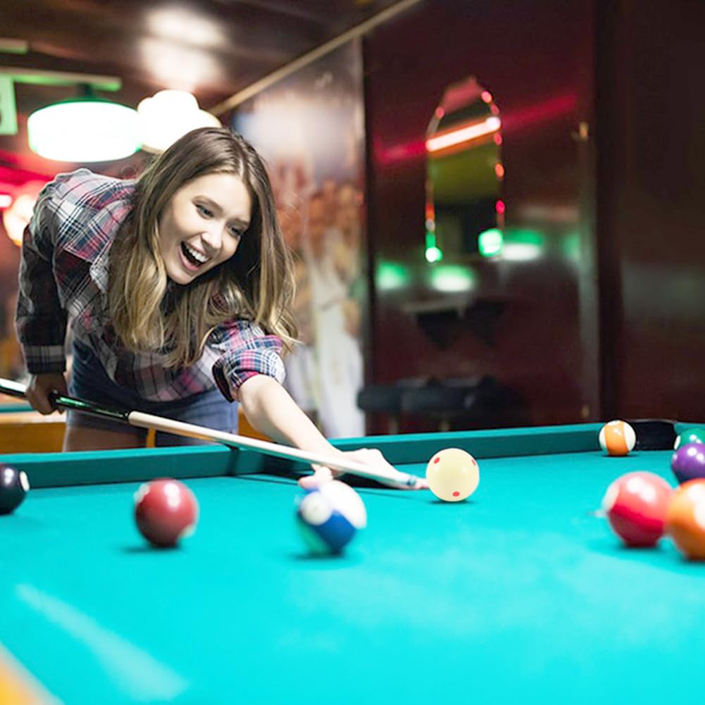 2Pcs Professional Billiard Training Cue with Pool Cue Ball, 2.25in (Red+White) - Perfect for Home Practice & Skill Improvement