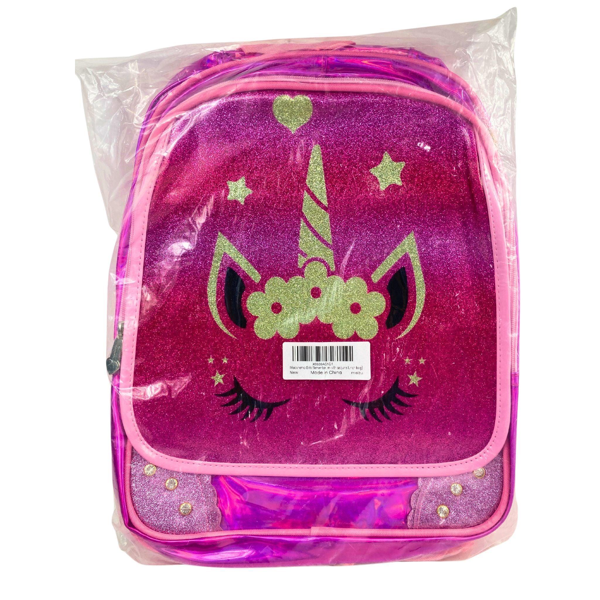 Mloovnemo Girls Elementary Lunch Bag with Sequins - 24 Pcs Bulk Pack for School, Picnic, and Party Lunch Storage