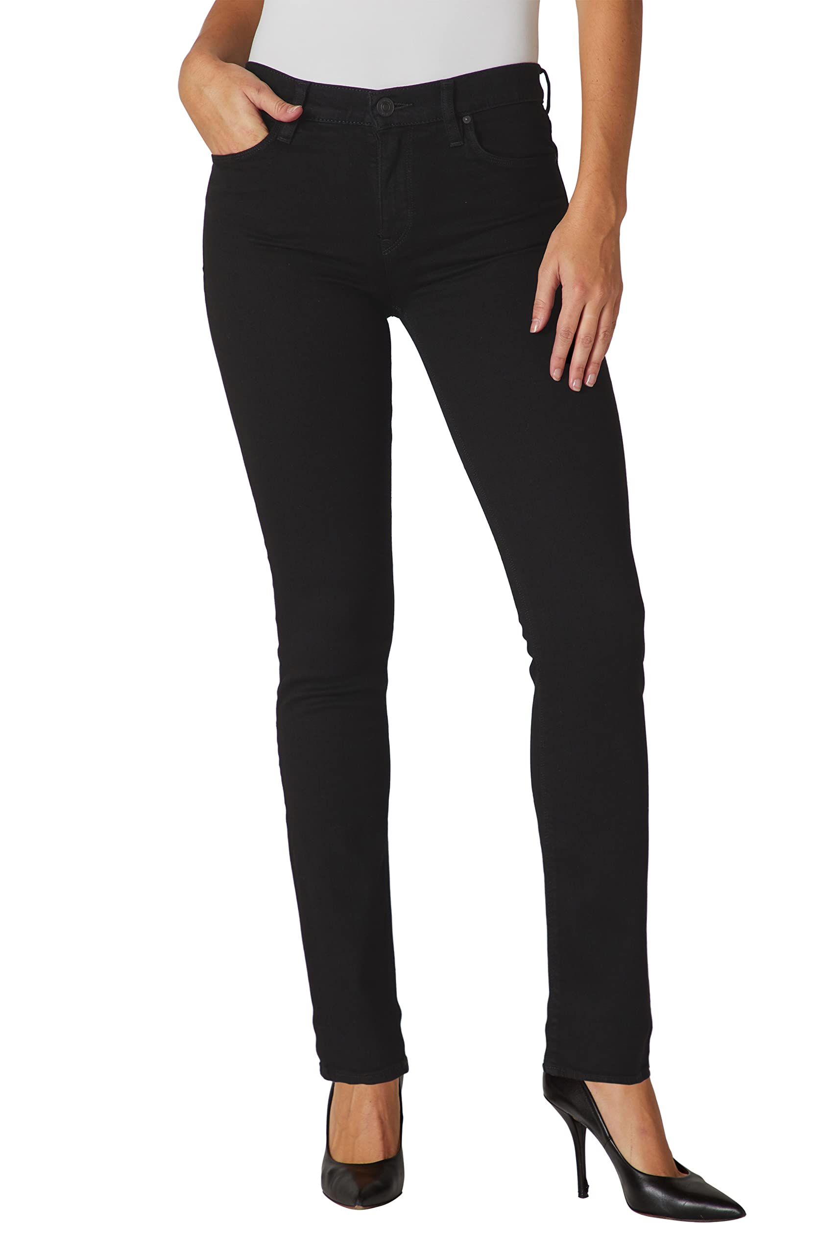 HUDSON Women's Nico Midrise Straight Leg Jeans - Stretch Denim Pants for Casual Wear & Everyday Comfort | Perfect for Work, Outings & Weekend Style