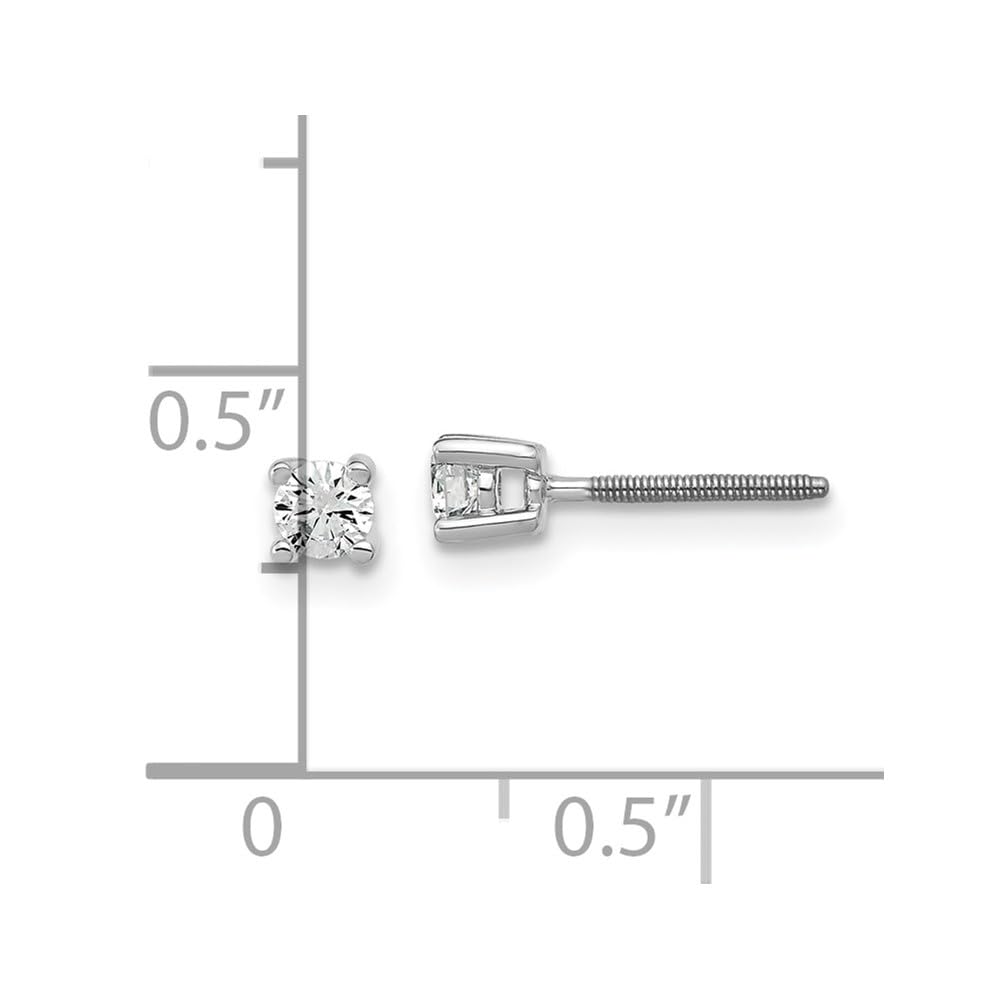 14K Gold Round Cut Lab Grown Diamond Stud Earrings for Women - Hypoallergenic Fine Jewelry Gift for Anniversary, Birthday & Special Occasions