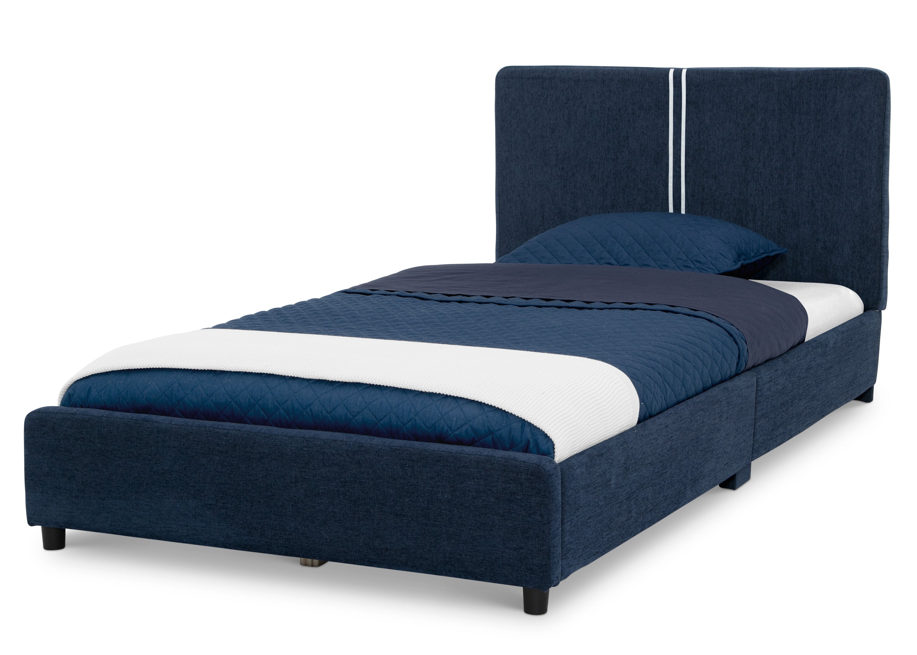 Upholstered Twin Bed with Headboard - Soft Fabric Bed Frame for Kids & Teens - Perfect for Bedrooms, Dorms & Guest Rooms
