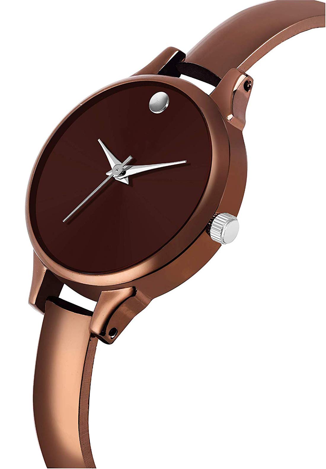 Premium Acnos Stainless Steel Analog Watch for Women & Girls - Elegant Brown Plated Strap & Case - Perfect for Office, Party & Everyday Wear