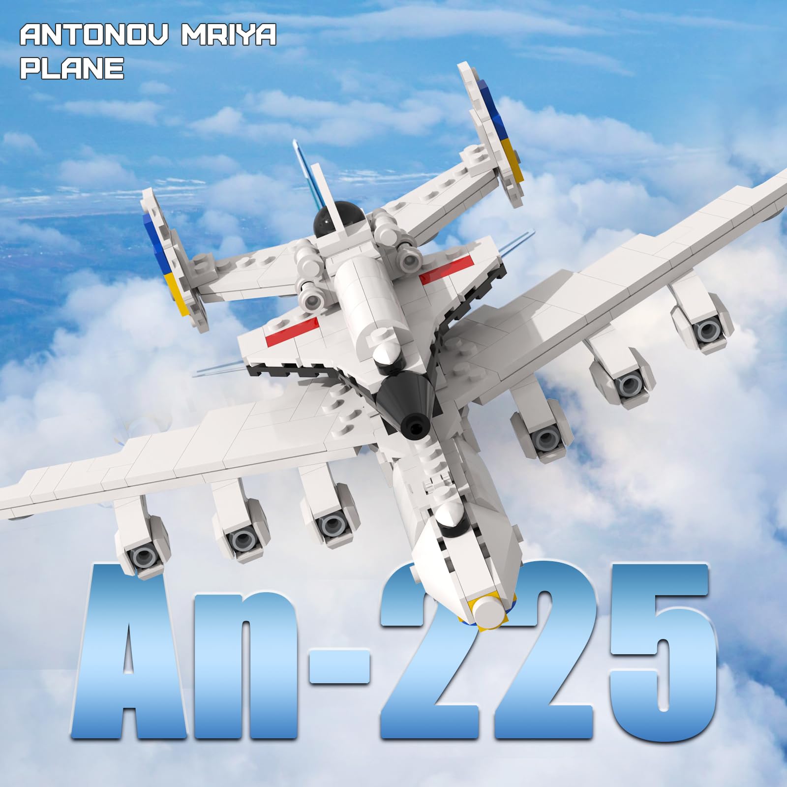 635-Piece Antonov An-225 Mriya Building Block Set - Military Aircraft Model Construction Kit - Educational STEM Toy for Adults & Kids - Perfect for Collectors, Aviation Enthusiasts & Classroom Learning