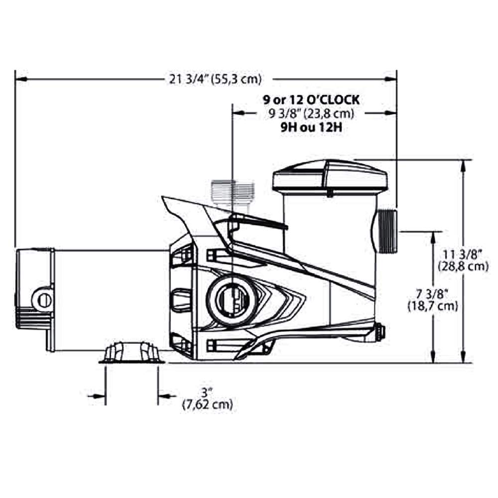 1.5 HP Carvin Sharkjet 15SHJ-5-25-S1 Above Ground Pool Pump | 115V Energy Efficient Swimming Pool Water Circulation System | Perfect for Inground & Above Ground Pools, Spas, and Water Features