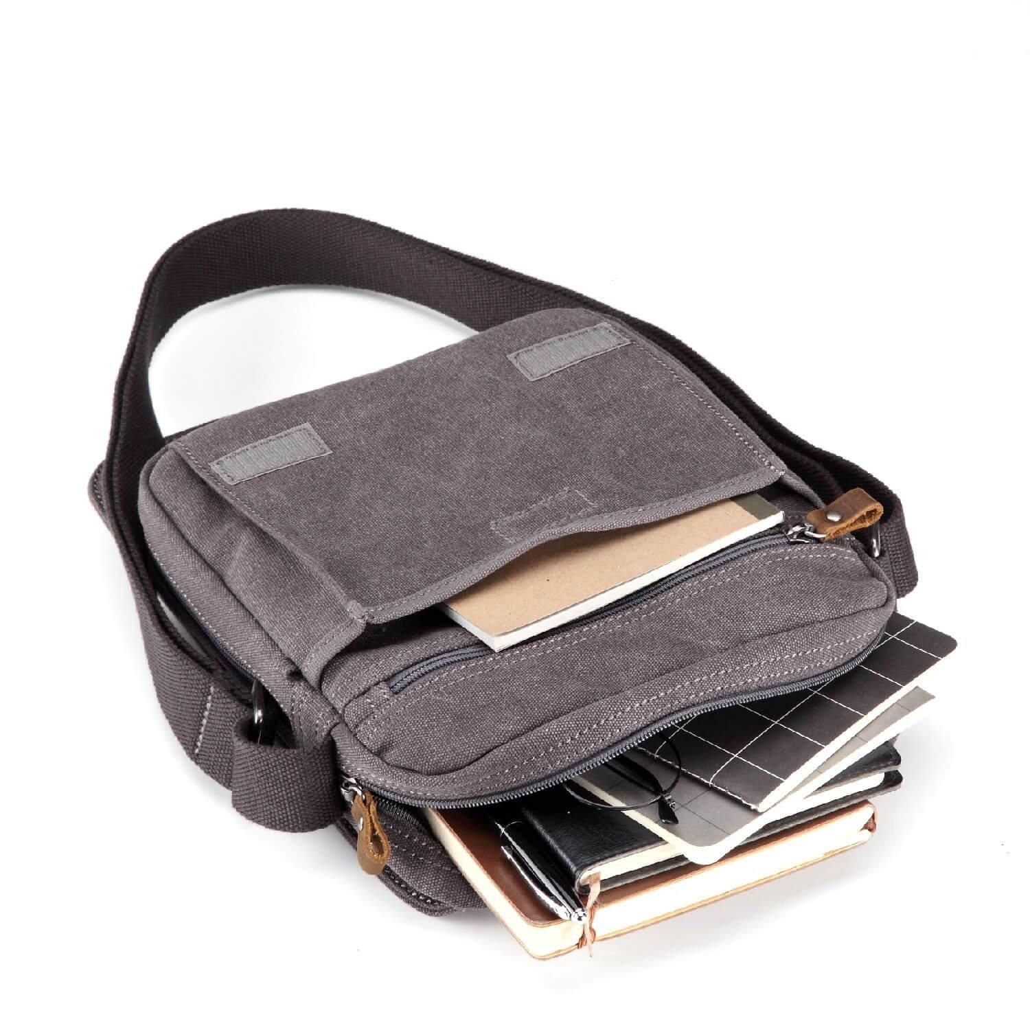 TRP0242 Troop London Classic Canvas Crossbody Bag - Stylish & Durable for Travel, Work & Everyday Use