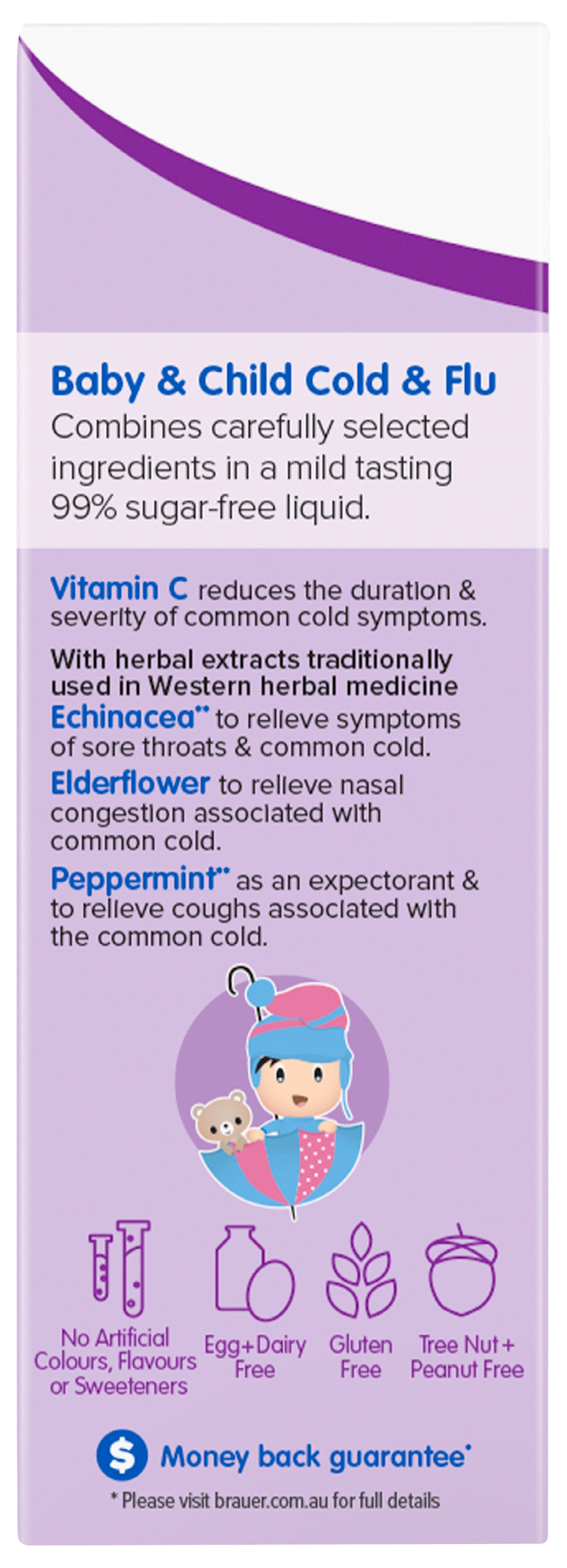 Brauer Baby & Child Cold & Flu Relief - Natural Immune Support for Kids | Safe & Effective Remedy for Colds, Cough & Fever - Perfect for Daycare, School & Travel