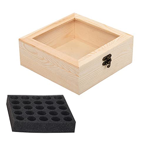Large Capacity 25-Grid Essential Oil Storage Case - Elegant & Stylish Aromatherapy Organizer for Tabletop | Perfect for Essential Oil Bottles, Diffuser Blends & Home Spa Organization