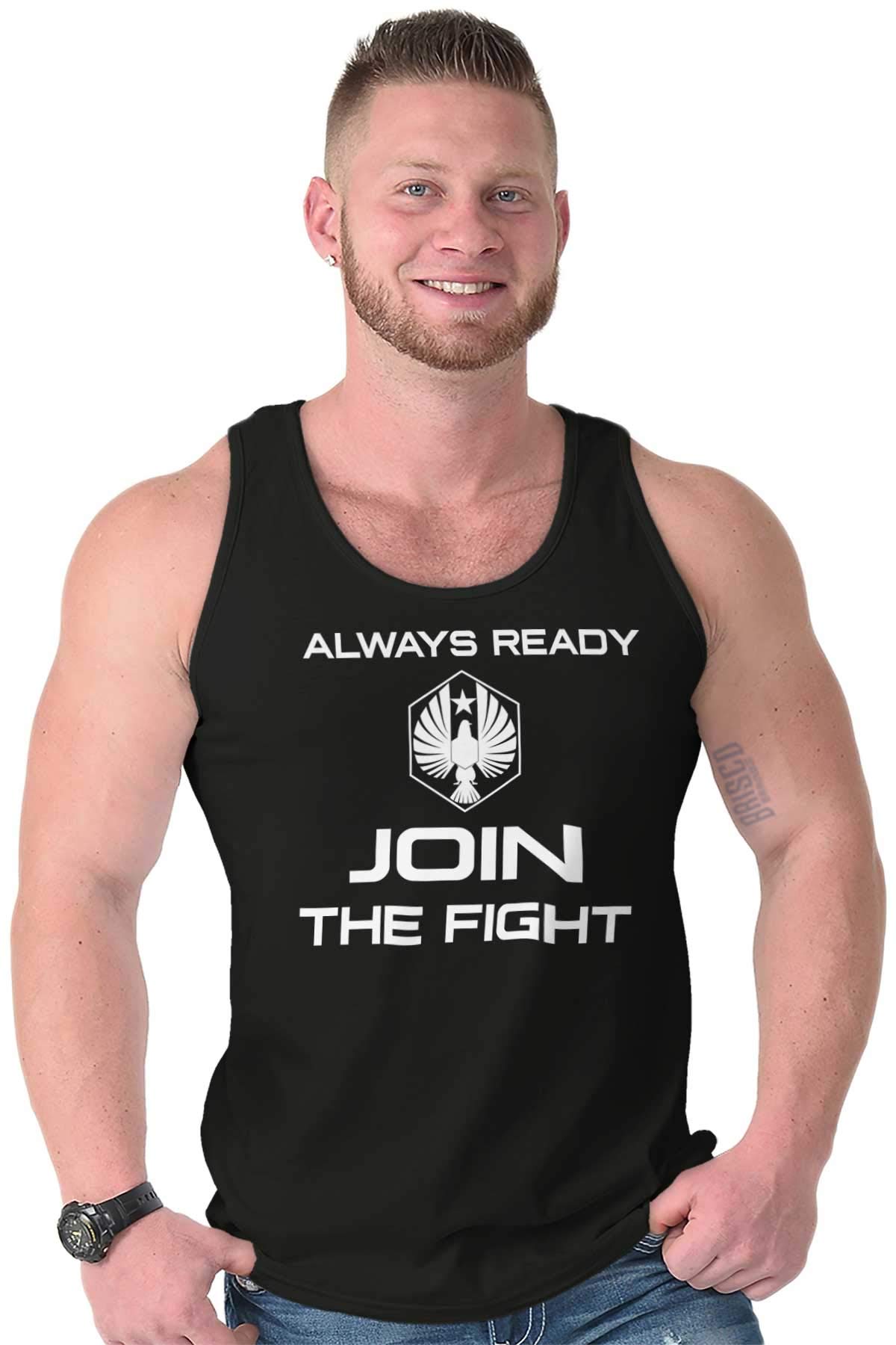 Join The Fight Tank Top for Men & Women - Always Ready Graphic Tee - Casual Streetwear & Gym Workout Shirt