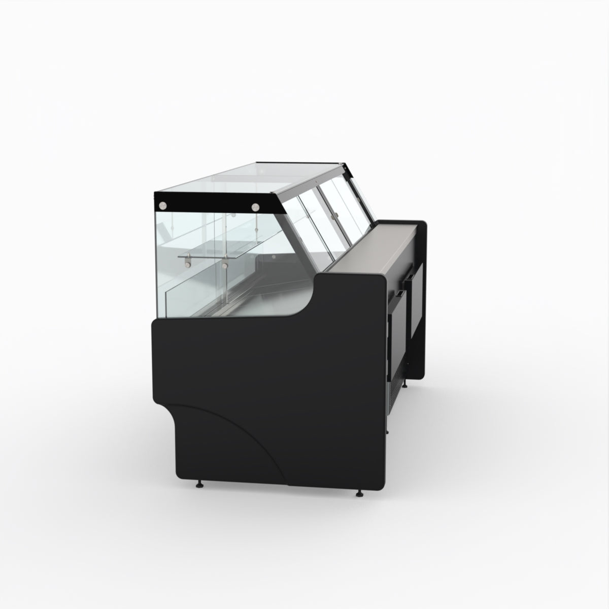 2 Meter AG Deli Showcase Glass Display Case - Perfect for Supermarkets, Delis & Bakeries to Showcase Fresh Food & Pastries