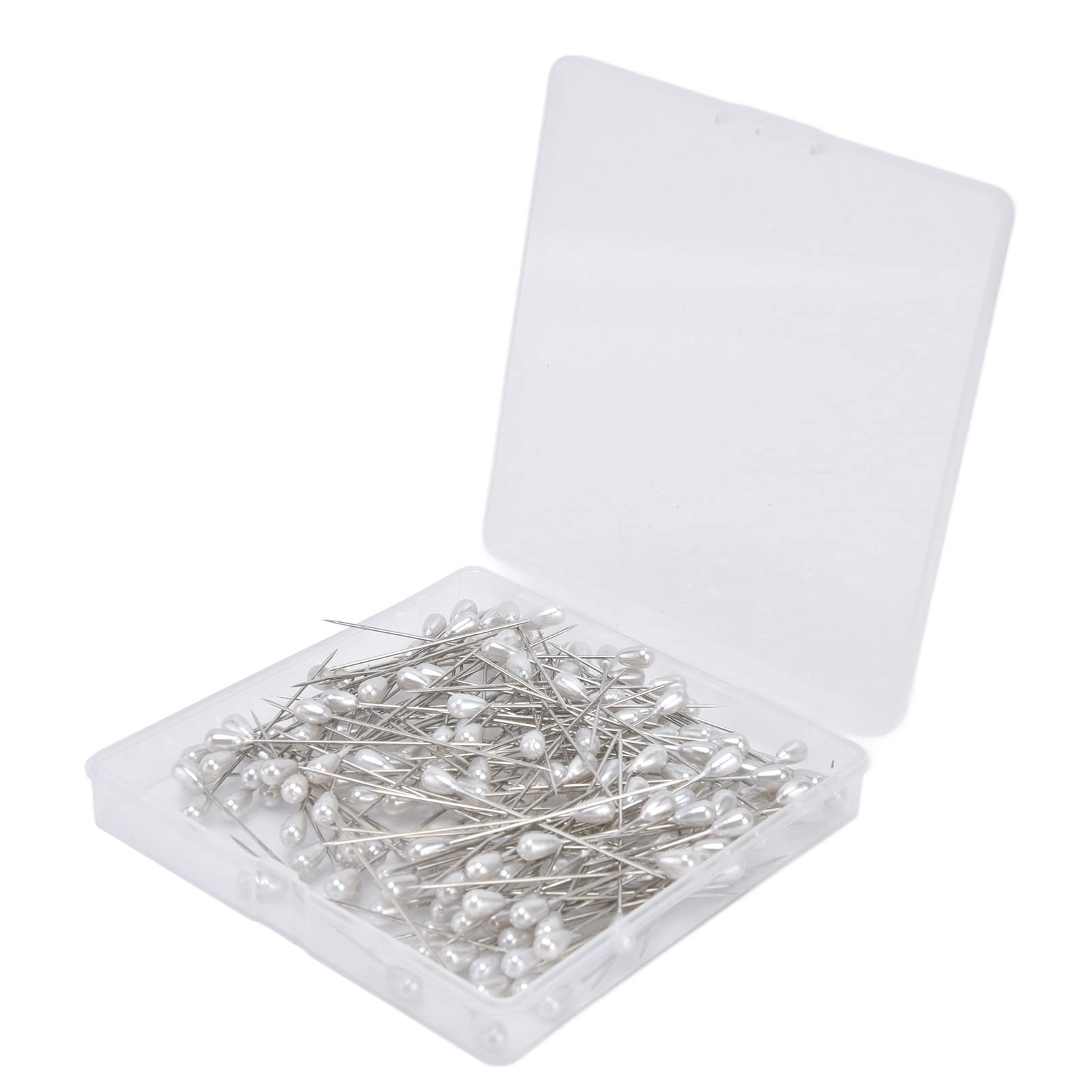 Shipenophy 200pcs Wedding Bouquet Pins - 55mm/2.2in Teardrop Pearl Head Pins with Steel Wire & Plastic for Bridal Bouquets, Floral Arrangements, DIY Wedding Decorations and Gift Wrapping
