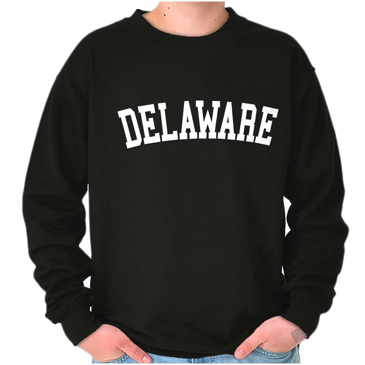 Delaware Simple Traditional Classic Sweatshirt for Men & Women | Unisex Casual Pullover Hoodie | Perfect for College, Travel & Everyday Wear