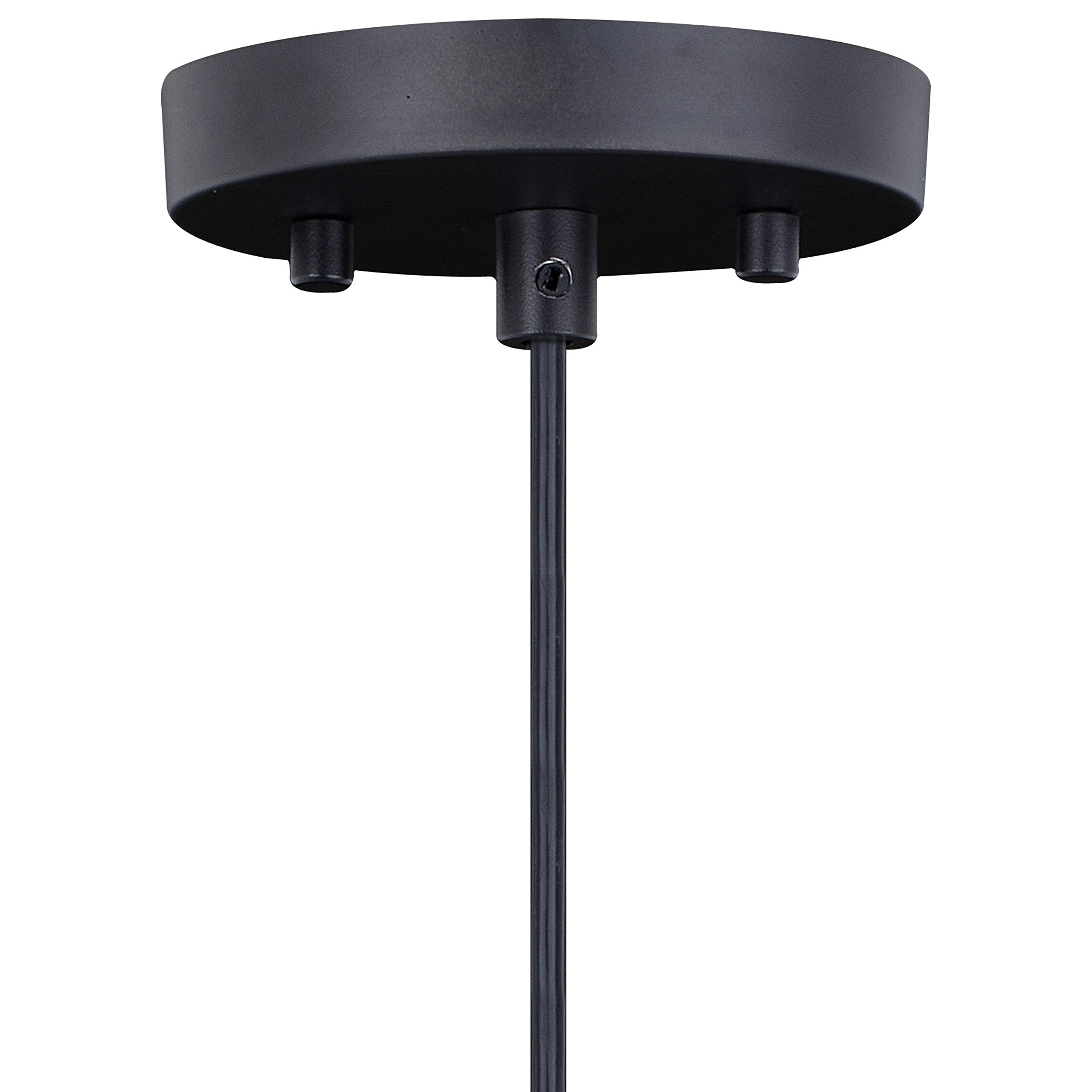 VAXCEL Millie Jar Mini Pendant Light - Oil Rubbed Bronze Finish with Smoke Blue Glass - Farmhouse & Kitchen Island Ceiling Lighting - Perfect for Dining Room, Breakfast Nook & Rustic Home Decor